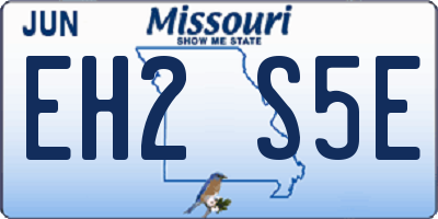 MO license plate EH2S5E
