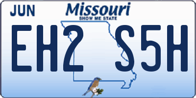 MO license plate EH2S5H