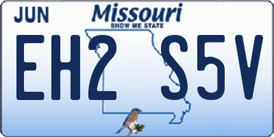 MO license plate EH2S5V