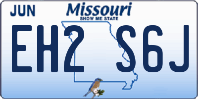 MO license plate EH2S6J