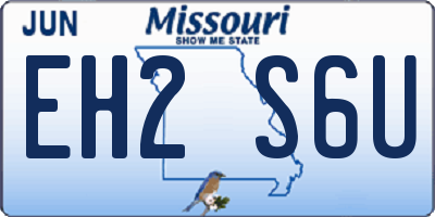 MO license plate EH2S6U