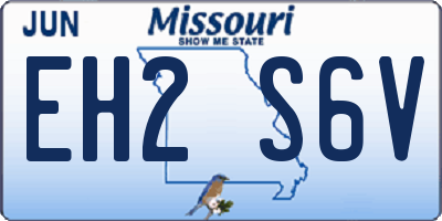 MO license plate EH2S6V