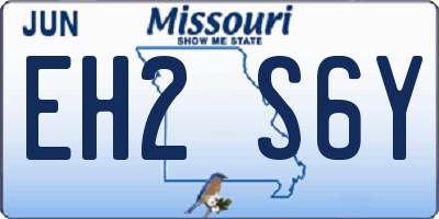 MO license plate EH2S6Y