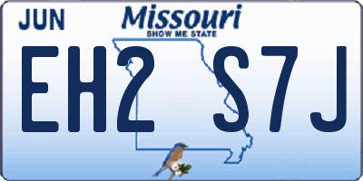 MO license plate EH2S7J