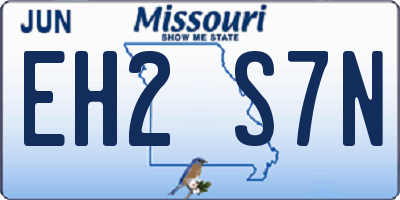 MO license plate EH2S7N