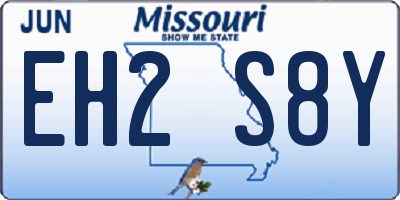 MO license plate EH2S8Y