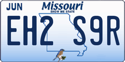 MO license plate EH2S9R