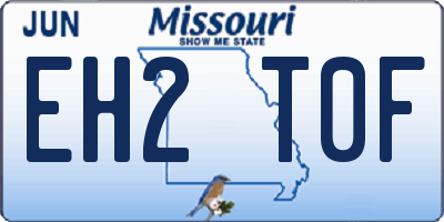 MO license plate EH2T0F