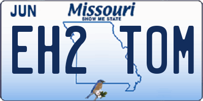MO license plate EH2T0M