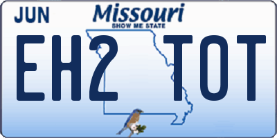 MO license plate EH2T0T