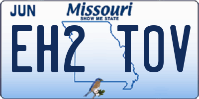 MO license plate EH2T0V