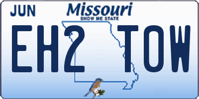 MO license plate EH2T0W