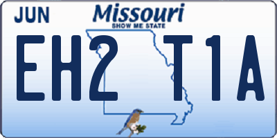 MO license plate EH2T1A