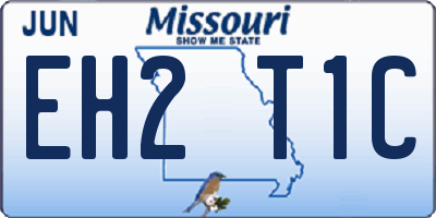 MO license plate EH2T1C