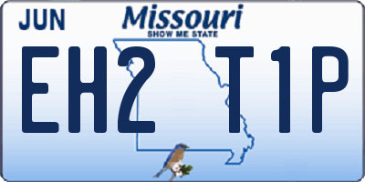 MO license plate EH2T1P