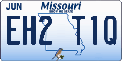 MO license plate EH2T1Q