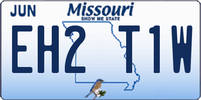 MO license plate EH2T1W