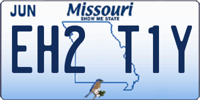 MO license plate EH2T1Y