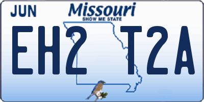 MO license plate EH2T2A