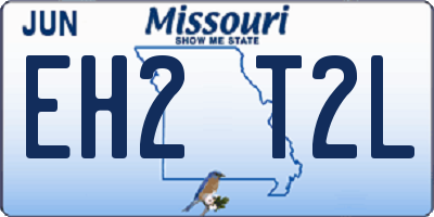 MO license plate EH2T2L