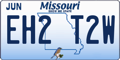 MO license plate EH2T2W