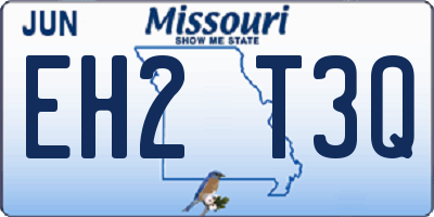 MO license plate EH2T3Q