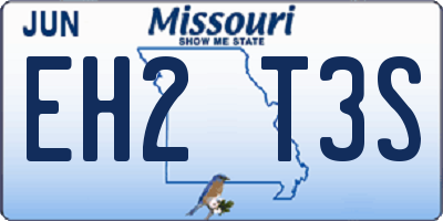 MO license plate EH2T3S