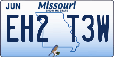 MO license plate EH2T3W