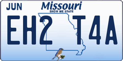 MO license plate EH2T4A