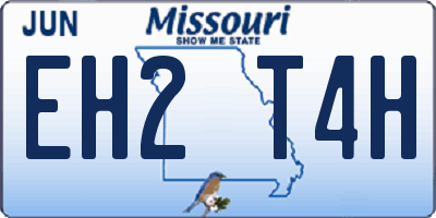MO license plate EH2T4H