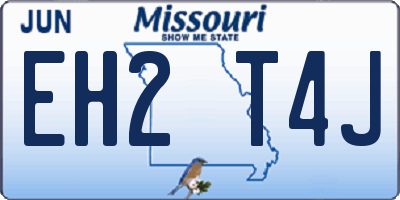 MO license plate EH2T4J
