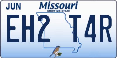 MO license plate EH2T4R