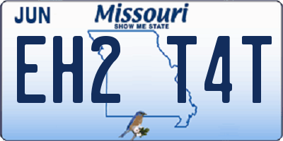 MO license plate EH2T4T
