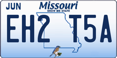 MO license plate EH2T5A
