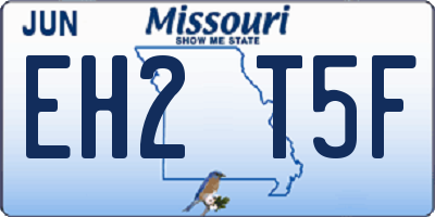 MO license plate EH2T5F