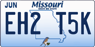 MO license plate EH2T5K
