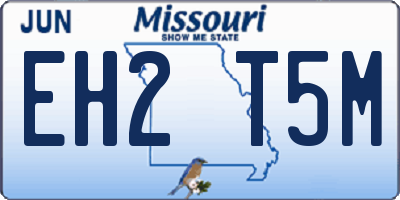 MO license plate EH2T5M