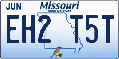 MO license plate EH2T5T