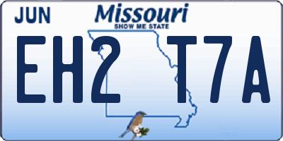 MO license plate EH2T7A