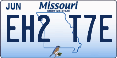 MO license plate EH2T7E