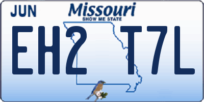 MO license plate EH2T7L