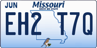 MO license plate EH2T7Q