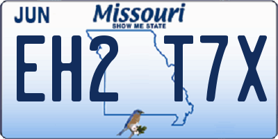 MO license plate EH2T7X