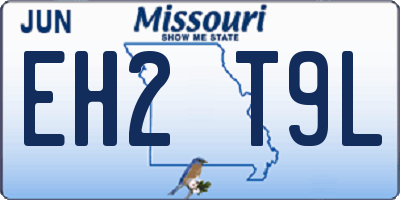 MO license plate EH2T9L