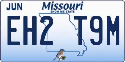 MO license plate EH2T9M