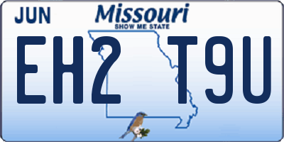 MO license plate EH2T9U