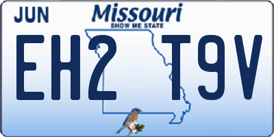 MO license plate EH2T9V