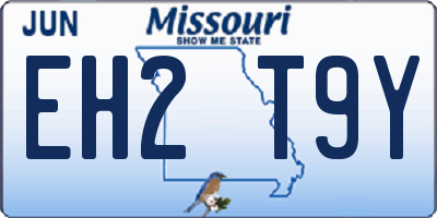 MO license plate EH2T9Y