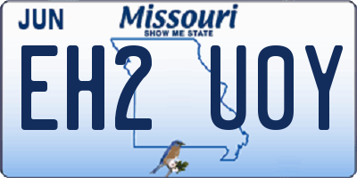 MO license plate EH2U0Y