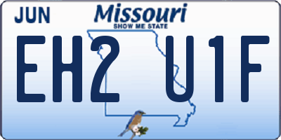 MO license plate EH2U1F